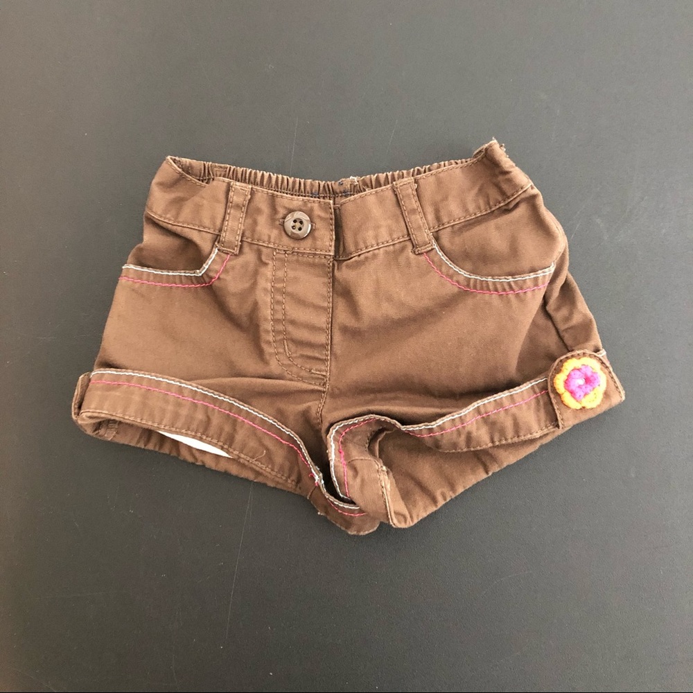 Gymboree Brown Happy Hippos Shorts Size 3-6 Months